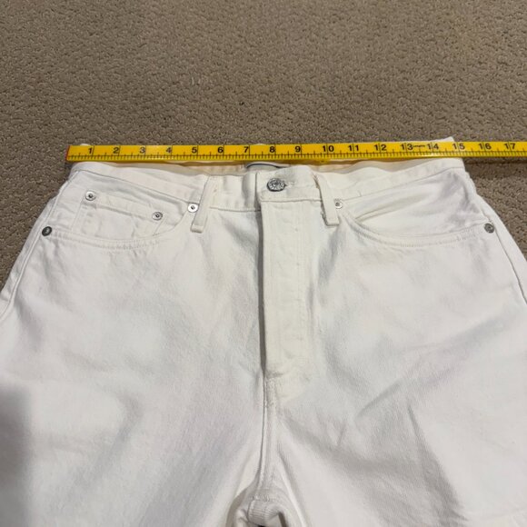 Agolde Lana Slice Jean in Element White Mid Rise Straight Leg Size 26 A9042-1183 - Picture 9 of 15